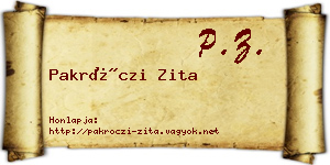 Pakróczi Zita névjegykártya